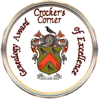 Crocker's Corner Genealogy Award ofExcellence